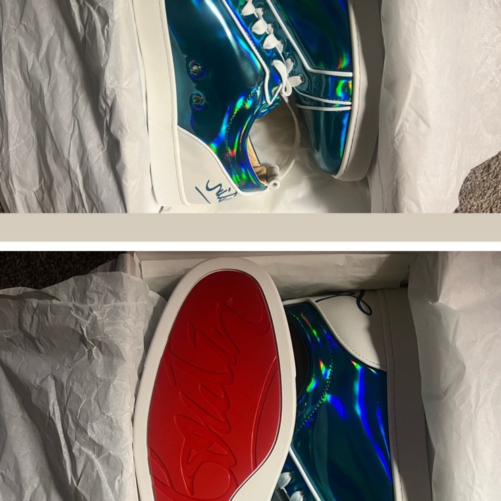 Christian Louboutin Louis III White Sneakers